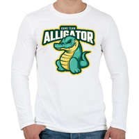 printfashion Game The Alligator - Férfi hosszú ujjú póló - Fehér