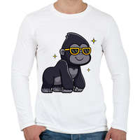 printfashion gorilla - Férfi hosszú ujjú póló - Fehér