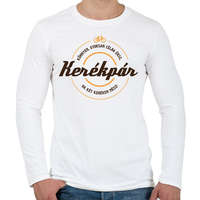 printfashion kerekpar-brown-orange - Férfi hosszú ujjú póló - Fehér