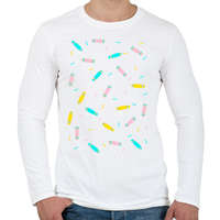 printfashion Ice cream boards tee - Férfi hosszú ujjú póló - Fehér