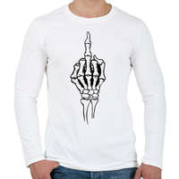 printfashion Csontváz középső ujj - Férfi hosszú ujjú póló - Fehér