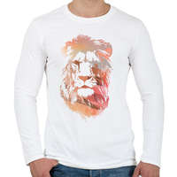 printfashion Desert lion - Férfi hosszú ujjú póló - Fehér