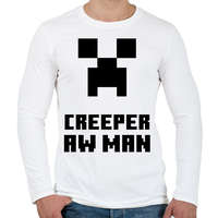 printfashion creeper aw man - Férfi hosszú ujjú póló - Fehér