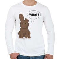printfashion What? - Csoki nyuszi - Férfi hosszú ujjú póló - Fehér