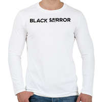 printfashion Fekete tükör logo - Férfi hosszú ujjú póló - Fehér