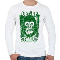 printfashion Graffiti - Gorilla - Férfi hosszú ujjú póló - Fehér