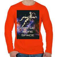 printfashion GIMME MORE SPACE - Férfi hosszú ujjú póló - Narancs