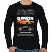 printfashion DODGE CHALLENGER DEMON - Férfi hosszú ujjú póló - Fekete