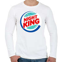 printfashion Nigh King - Férfi hosszú ujjú póló - Fehér