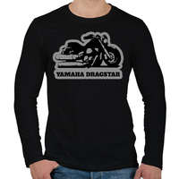 printfashion Yamaha Dragstar motor - Férfi hosszú ujjú póló - Fekete