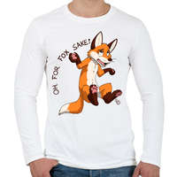 printfashion Oh For Fox Sake 2 - Férfi hosszú ujjú póló - Fehér