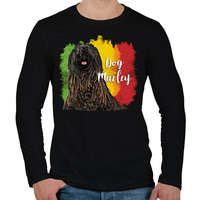 printfashion Dog Marley - Férfi hosszú ujjú póló - Fekete