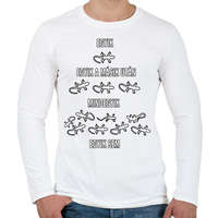 printfashion gyíkok - Férfi hosszú ujjú póló - Fehér