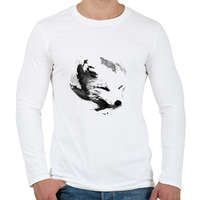 printfashion White fox - Férfi hosszú ujjú póló - Fehér