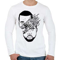 printfashion Kanye West - Férfi hosszú ujjú póló - Fehér