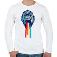 printfashion Gorilla - Férfi hosszú ujjú póló - Fehér