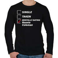 printfashion Single, taken, Ronnie Coleman - Férfi hosszú ujjú póló - Fekete