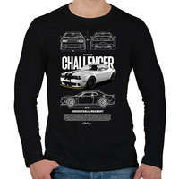 printfashion DODGE CHALLENGER - Férfi hosszú ujjú póló - Fekete
