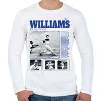 printfashion Ted Williams - baseball - Férfi hosszú ujjú póló - Fehér