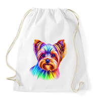 printfashion Színes yorkshire terrier kutya rajz - Sportzsák, Tornazsák - Fehér