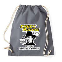 printfashion Chuck Norris nem lélegzik, fogva tartja a levegőt! - Sportzsák, Tornazsák - Grafitszürke