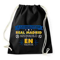 printfashion Real Madrid szurkoló - Sportzsák, Tornazsák - Fekete