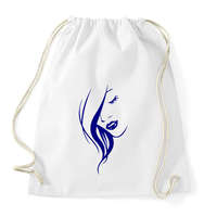 printfashion Női arc - kék - Sportzsák, Tornazsák - Fehér