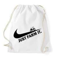printfashion Just farm it - Sportzsák, Tornazsák - Fehér