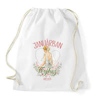 printfashion Januárban férjhez megyek - Sportzsák, Tornazsák - Fehér