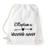 printfashion Elloptam a vezeték nevét - páros 1 - Sportzsák, Tornazsák - Fehér
