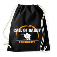 printfashion Call of Daddy apa vigyáz rád - Sportzsák, Tornazsák - Fekete