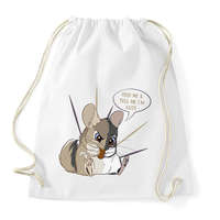 printfashion Feed me - Chinchilla - Sportzsák, Tornazsák - Fehér