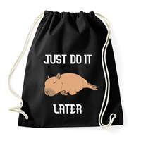 printfashion Capybara - just do it later - Sportzsák, Tornazsák - Fekete