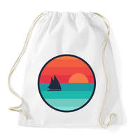 printfashion Vitorlás naplementében - Sportzsák, Tornazsák - Fehér