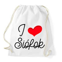 printfashion I love Siófok 2 - Sportzsák, Tornazsák - Fehér