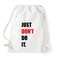 printfashion just-don't-do-it-2-black-red - Sportzsák, Tornazsák - Fehér