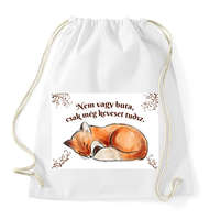 printfashion Kis Vuk - Nem vagy buta, csak még keveset tudsz. - Sportzsák, Tornazsák - Fehér