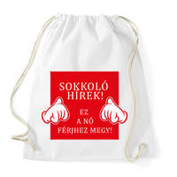 printfashion Sokkoló hírek! - Sportzsák, Tornazsák - Fehér