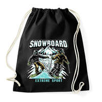 printfashion Snowboard extreme sport - Sportzsák, Tornazsák - Fekete