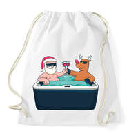 printfashion Karácsonyi jacuzzi - Sportzsák, Tornazsák - Fehér