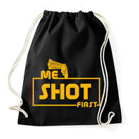 printfashion ME SHOT FIRST - Sportzsák, Tornazsák - Fekete