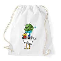 printfashion Minecraft bébi jockey - Sportzsák, Tornazsák - Fehér