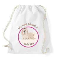 printfashion My best friend - Shih Tzu - Sportzsák, Tornazsák - Fehér