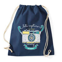 printfashion Retro fényképező - Sportzsák, Tornazsák - Sötétkék