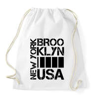 printfashion New York Brooklyn USA - Sportzsák, Tornazsák - Fehér