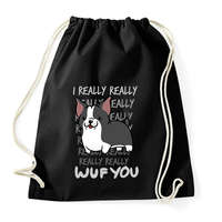 printfashion Boston terrier - Sportzsák, Tornazsák - Fekete