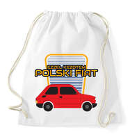 printfashion Polski Fiat - ezzel kezdtem - Sportzsák, Tornazsák - Fehér