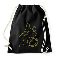printfashion Boston terrier - vonalas - Sportzsák, Tornazsák - Fekete