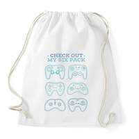 printfashion Gamer six pack - Sportzsák, Tornazsák - Fehér