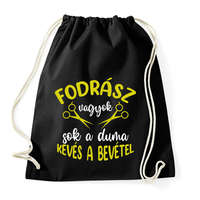 printfashion Fodrász vagyok, sok a duma - Sportzsák, Tornazsák - Fekete